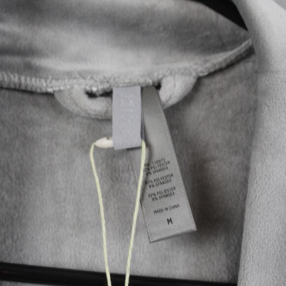 Skims Robe Womens Medium Sienna Relaxed Fit Velour Gray Soft Long Lounge Duster - Picture 8 of 11